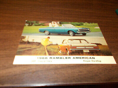 1966 Rambler American Convertible / Rogue Hardtop Original Advertising Postcard