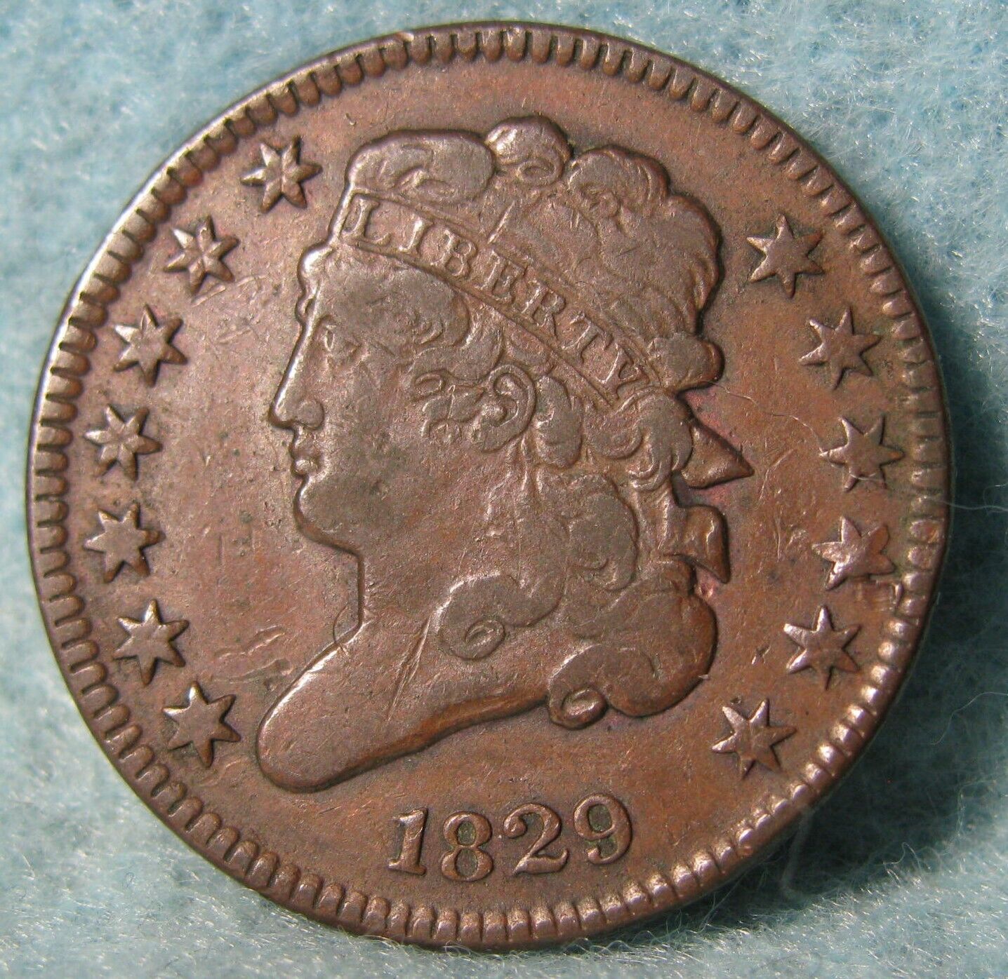 1829 Classic Head Half Cent Better Grade Rotated Reverse United States Coin