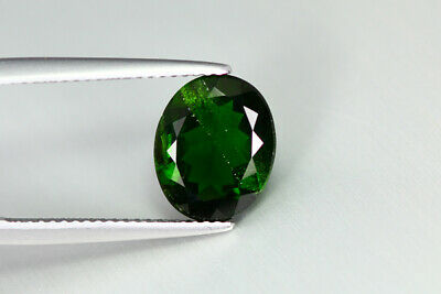 3.255 Ct Natural Lovely Royal Green Tsavorite Color Russian Mine Chrome Diopside