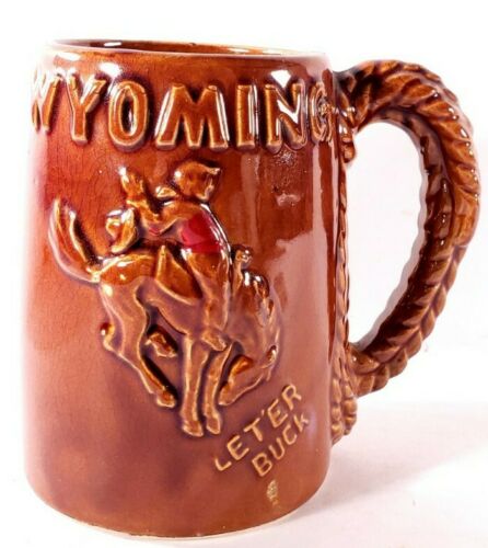 Vintage Wyoming Ceramic Souvenir Mug
