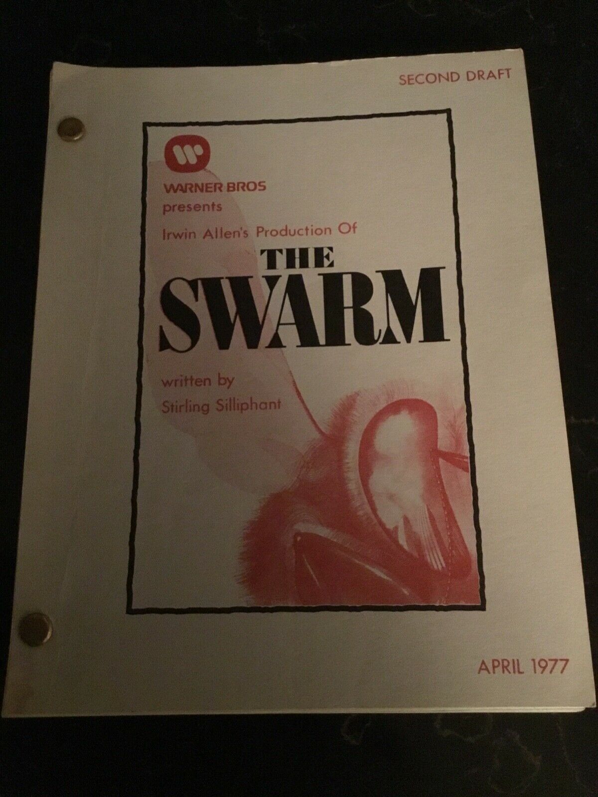 the swarm movie script 1977 horror movie Warner Bros. second draft