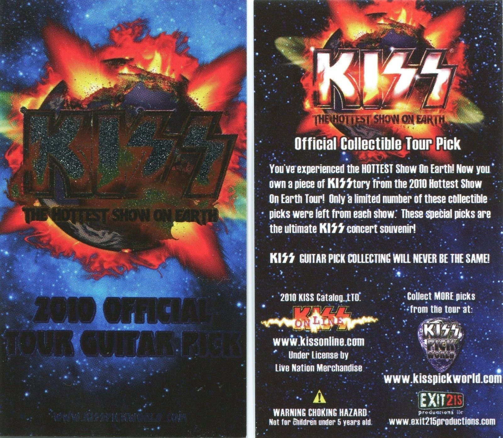 Kiss 2010 Kisspickworld Trading Card Nm/m!!! Official Kiss Merchandise #2