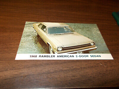 1968 Rambler American Two-Door Sedan Original Advertising Postcard