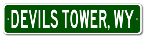 Devils Tower, Wyoming Metal Wall Decor City Limit Sign - Aluminum