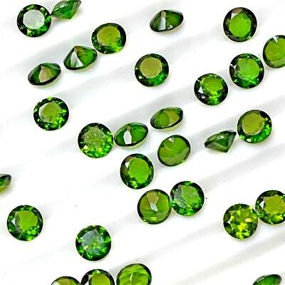 Wholesale Lot 2mm to 4mm Round Faceted Chrome Diopside Loose Calibrated Gemstone